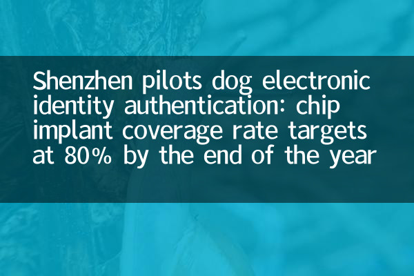 Shenzhen Pilots Dog Electronic Identity Authentifizierung: CHIP -Implantatabdeckungsrate Ziele bis Ende des Jahres bei 80%