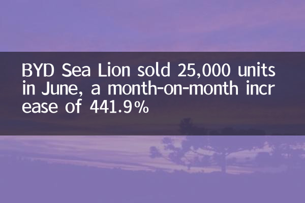 Byd Sea Lion verkaufte im Juni 25.000 Einheiten, eine Steigerung des Monat gegen Monat um 441,9%