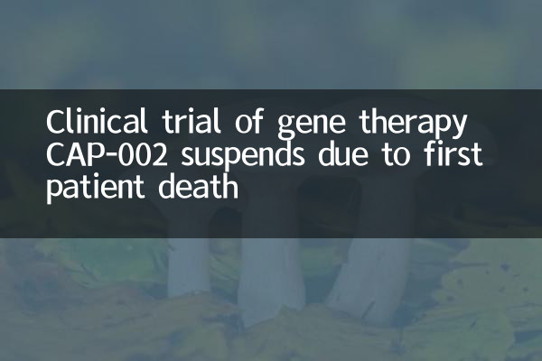 Klinische Studie zur Gentherapie CAP-002 Suspends aufgrund des ersten Todes des Patienten