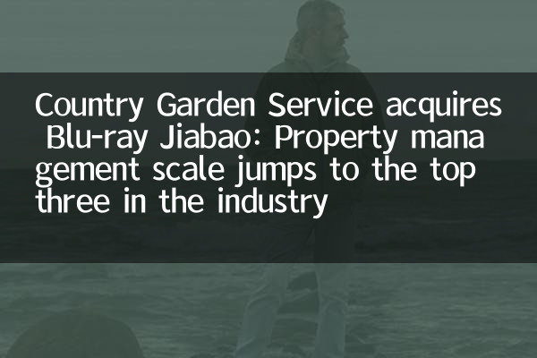 Country Garden Service erwirbt Blu-ray Jiabao: Die Immobilienverwaltungsskala springt zu den Top Drei der Branche