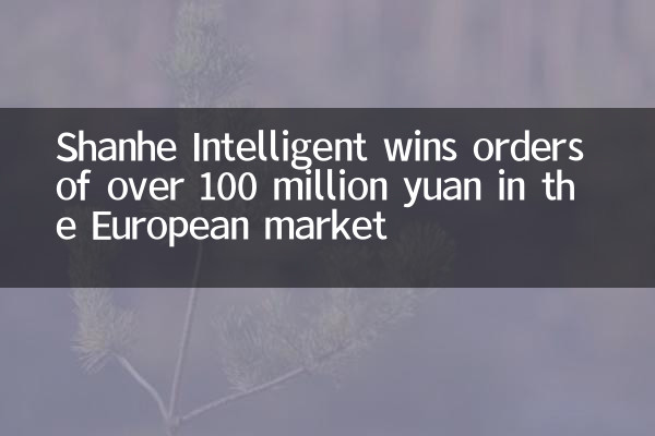 Shanhe intelligente Gewinne Aufträge von über 100 Millionen Yuan auf dem europäischen Markt