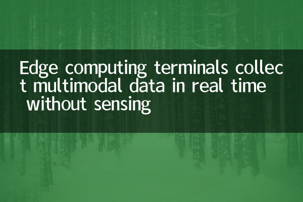 Edge Computing -Terminals sammeln multimodale Daten in Echtzeit ohne Erkennung