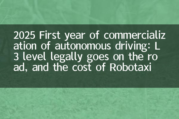 2025 Erstes Jahr der Kommerzialisierung des autonomen Fahrens: L3 Level legal auf die Straße, und die Kosten für Robotaxi nähern sich der Online-Auto-Hagel